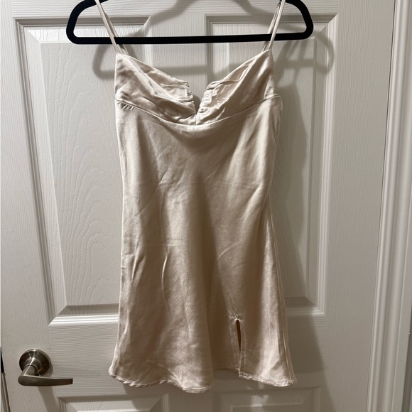 Princess Polly Dresses & Skirts - Princess Polly Cream Satin Dress